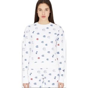 SzS Champion Reverse Weave all over “C” logo crew neck sweater VGUC